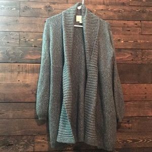 Hinge Gray Open Front Cardigan
